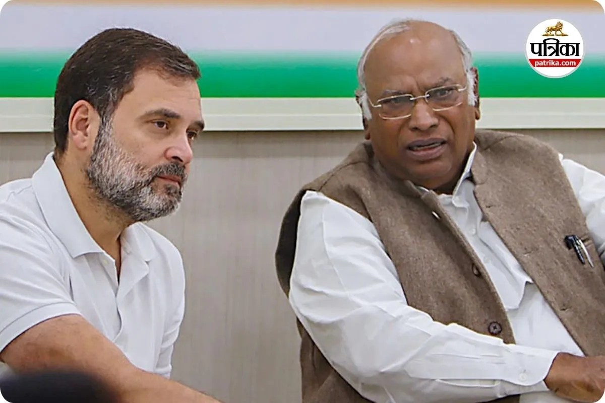 खड़गे और राहुल गांधी (photo source- Patrika)