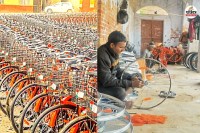 श्रीगंगानगर जिले में असेंबल हो रहीं साइकिलें, पत्रिका फोटो