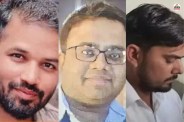 बैंक घोटाले का सरगना अमित कुमार व अन्य सहयोगी, पत्रिका फोटो