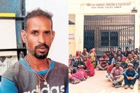 मृतक प्रेम, मोर्चरी के बाहर प्रदर्शन करते परिजन, पत्रिका फोटो