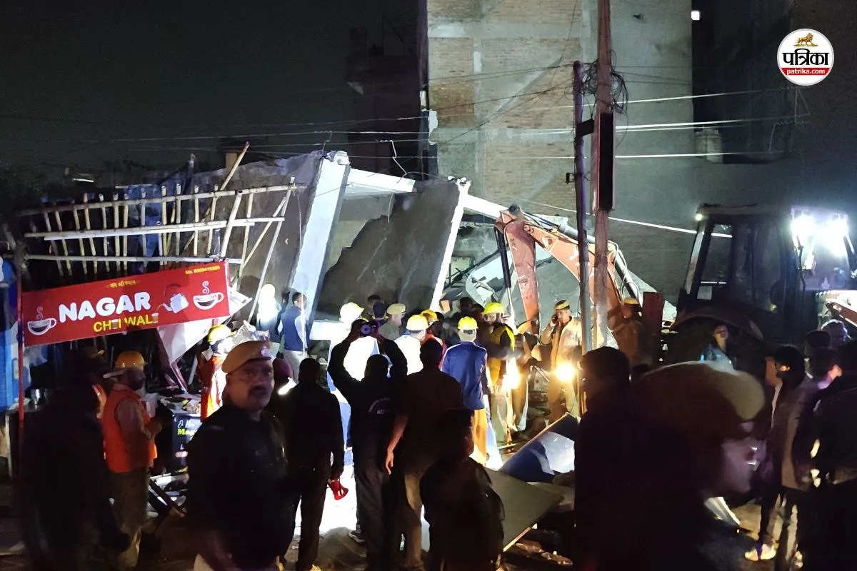 देर रात तक रेस्क्यू में जुटी एनडीआरएफ की टीम, पत्रिका फोटो