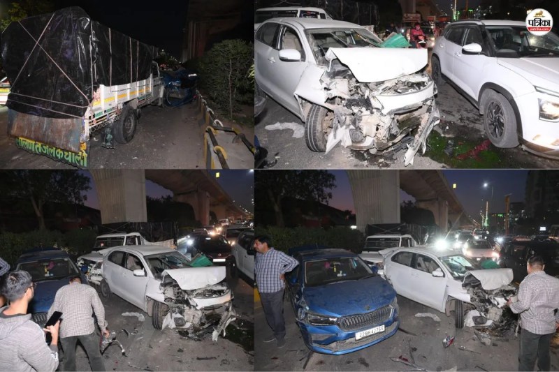 जयपुर में एलीवेटेड रोड पर पिकअप ने मचाया कोहराम, पत्रिका फोटो