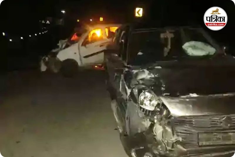 नेशनल हाईवे पर भीषण टक्कर (photo source- Patrika)