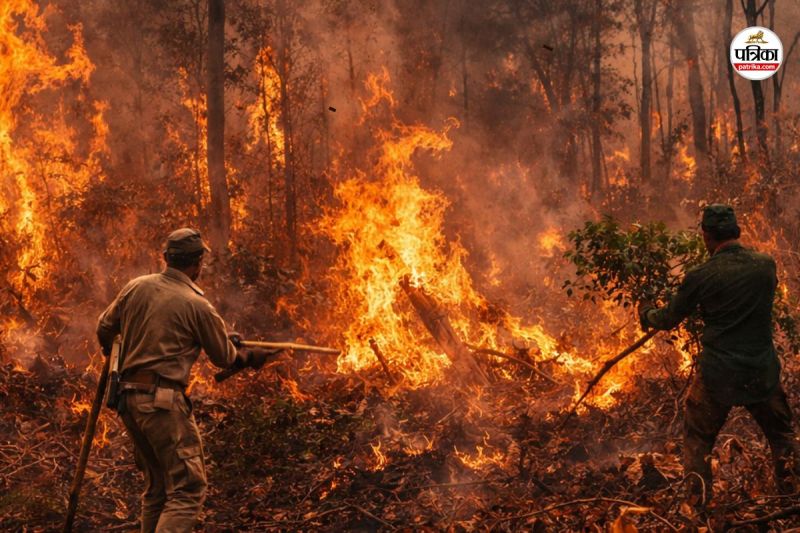अब तक 205 स्थानों में आग(photo-patrika)