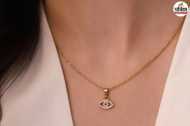 Trending evil eye pendant design, Blue evil eye protection necklace