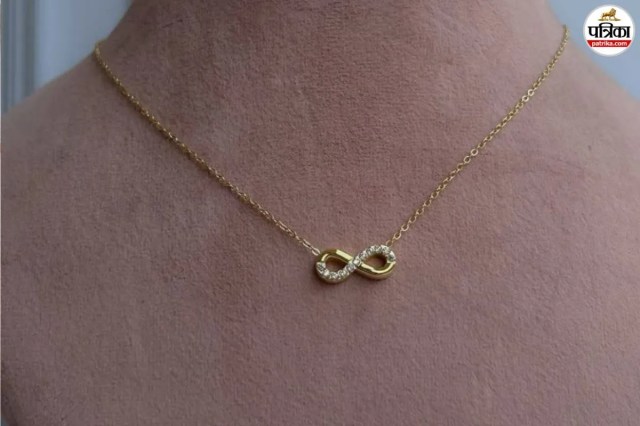 Gold infinity symbol necklace, Forever infinity Valentine's gift
