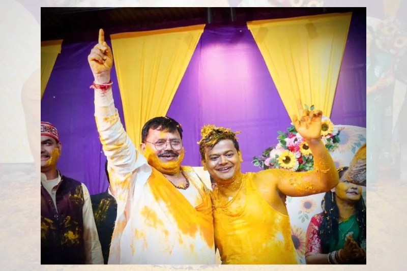 हल्दी रस्म में दिखा मंत्री जी का अलहदा अंदाज