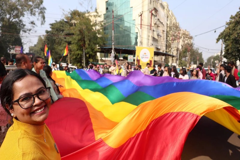 इंद्रधनुषी रंगों में सजा लखनऊ, प्राइड राइड ने मांगी बराबरी और स्वीकार्यता (फोटो सोर्स : WhatsApp News Group)