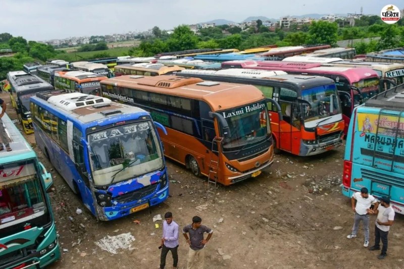 Private bus strike, private bus strike in Jodhpur, private bus strike in Jaipur, private bus strike in Rajasthan, since when is the private bus strike, till when is the private bus strike, Jodhpur news