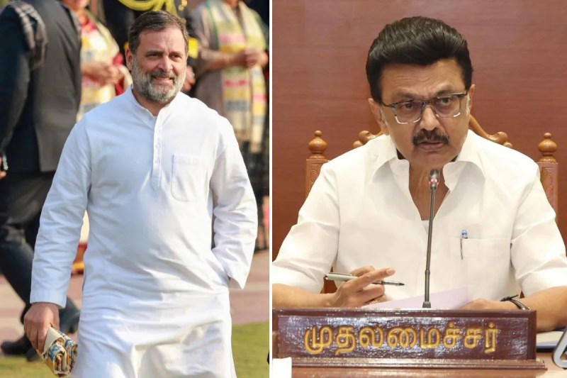 Rahul gandhi and mk stalin