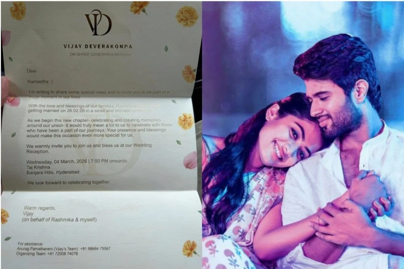 Rashmika and Vijay Wedding Card