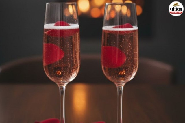 Rose Day Raspberry Cocktail, Sparkling Rose Champagne Drink