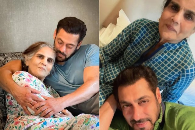 Salman Khan with Mom Salma Khan