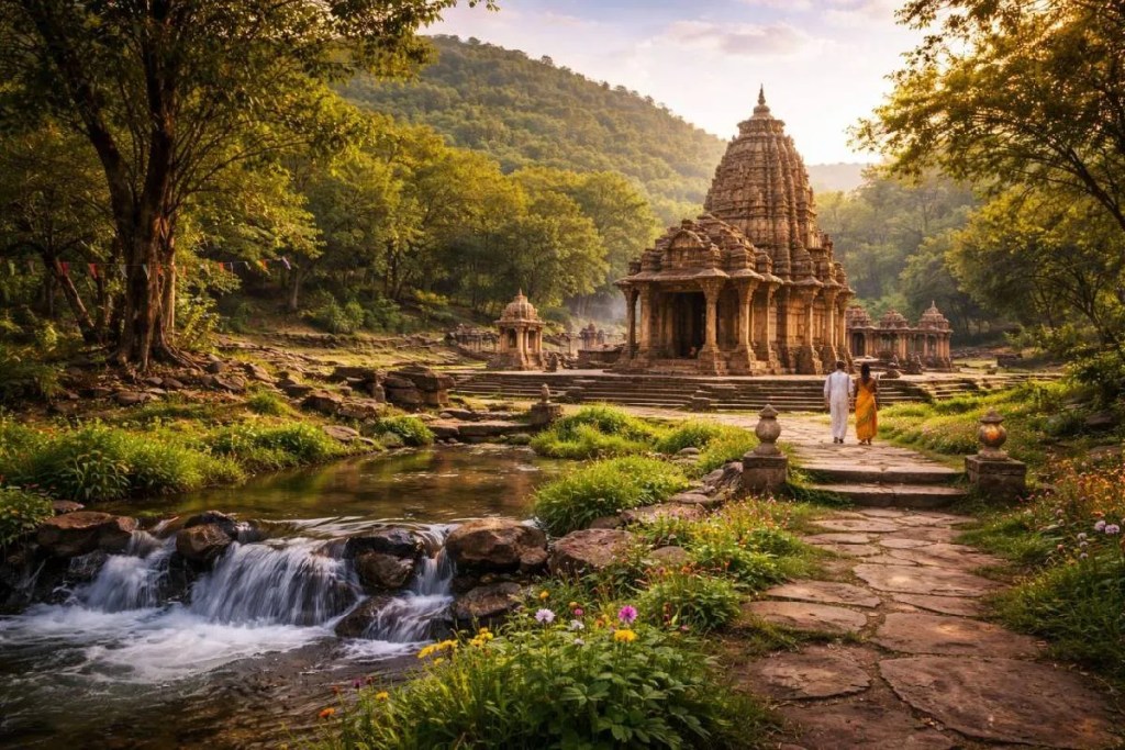 Taravali mandir AI photo