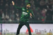 Suryakumar Yadav bowling in Usman Tariq action