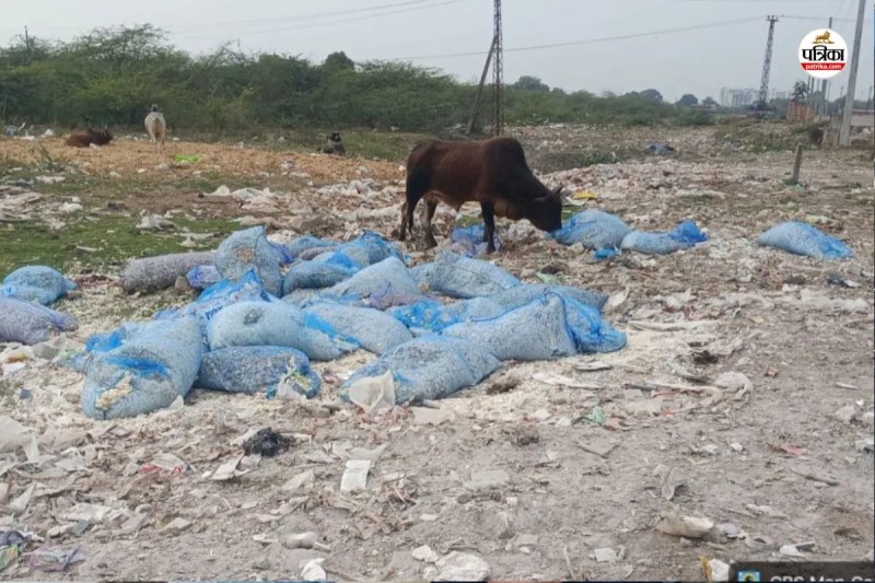 बाइपास रोड पर सडक़ किनाने कचरा