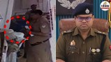 amroha police beat youth video action