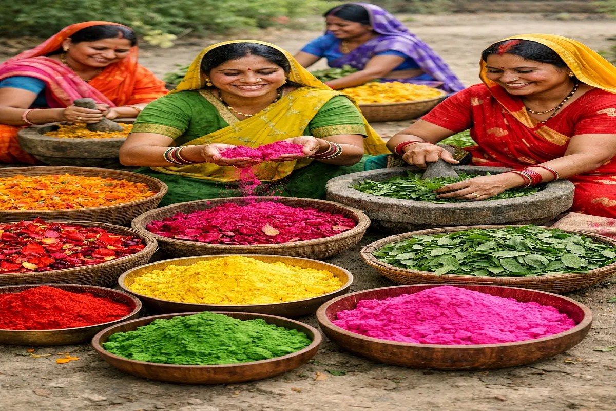 CG News: छत्तीसगढ़ की 10 महिलाओं ने बनाया फूल-पत्तियों से रंग-गुलाल, बाजार में खूब बढ़ी डिमांड