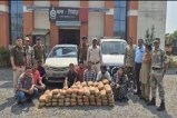 CG Crime: ईको कार में पकड़ाया 68 लाख का गांजा, महिला सहित 8 तस्कर गिरफ्तार