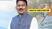 Minister in Charge Tulsiram Silawat gets angry at the question of media gwalior mp news