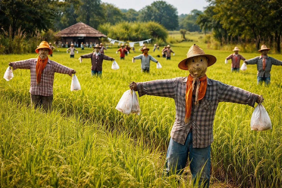 CG News: छत्तीसगढ़ के किसानों का अनोखा फसल रक्षक, खेतों में तैनात पुतलों की फौज, पशु-पक्षी खा जाते हैं धोखा