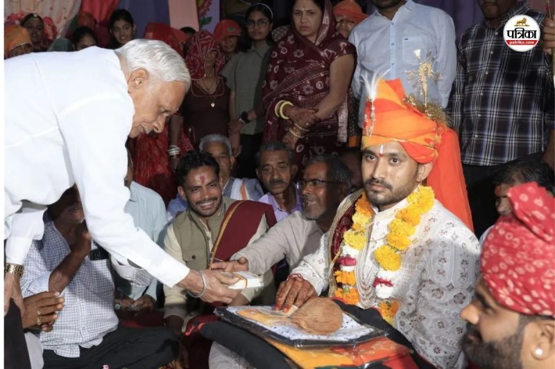 Rajasthan Nagaur Bawarla village wedding set example with groom accepting only 11 rupees as a gift
