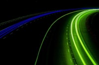 Glowing road in Malaysia