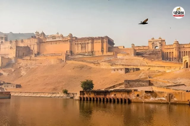 आमेर फोर्ट और मावठा का विहंगम दृश्य, पत्रिका फोटो