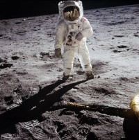 NASA astronaut on moon