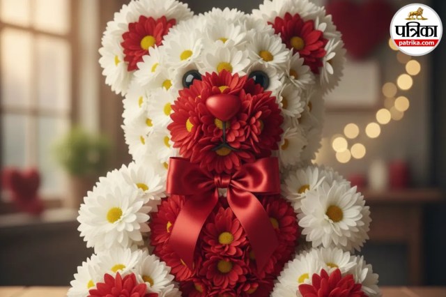 Special flower teddy bear