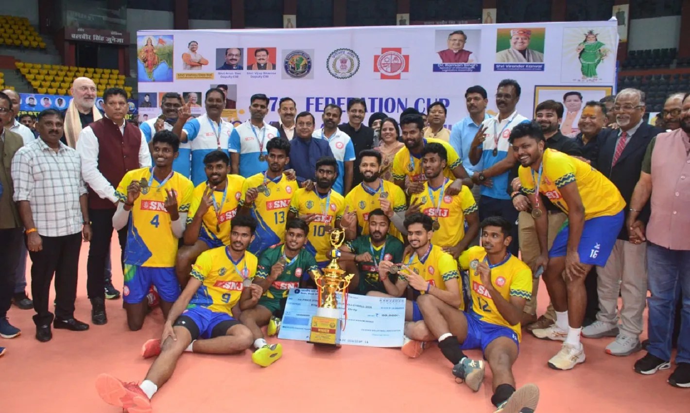 राष्ट्रीय फेडरेशन वालीबॉल कप: तमिलनाडु की पुरुष और केरल की महिला टीम बनी विजेता