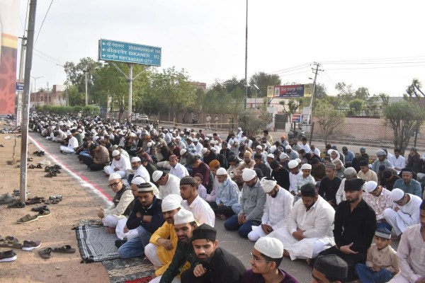Nagaur celebrates Eid with a message of brotherhood, with special prayers offered.