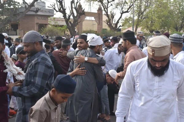Nagaur celebrates Eid with a message of brotherhood, with special prayers offered.