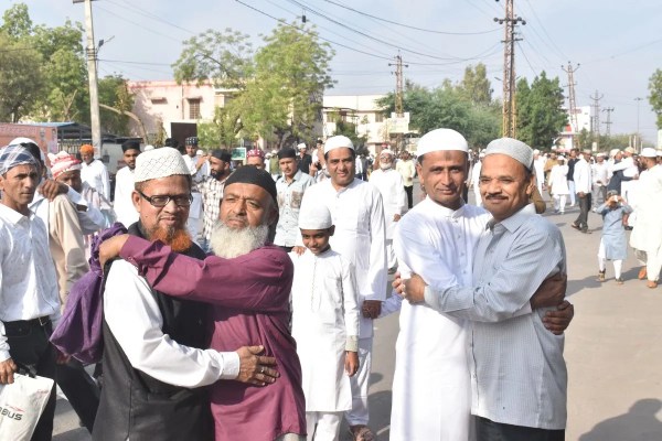 Nagaur celebrates Eid with a message of brotherhood, with special prayers offered.