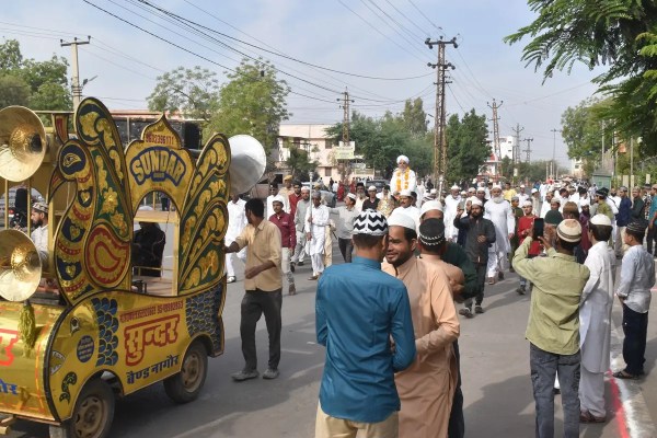 Nagaur celebrates Eid with a message of brotherhood, with special prayers offered.