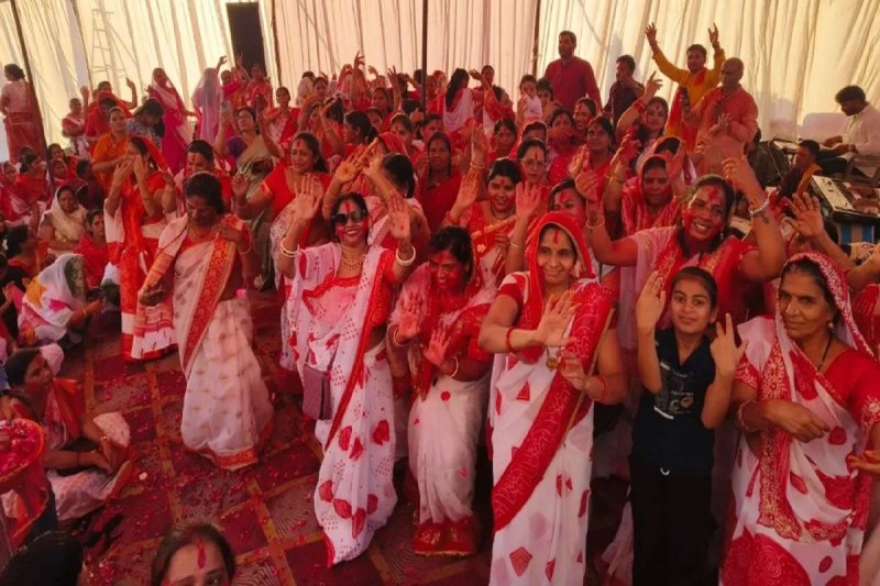 Charbhuja Nath Temple celebrates Phag Festival with devotees dancing to hymns