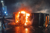 Driver Dies in Fiery Trailer Crash on Jaipur-Agra Highway Truck Skids 100 Meters Before Blaze