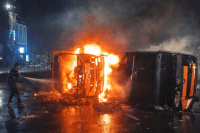 Driver Dies in Fiery Trailer Crash on Jaipur-Agra Highway Truck Skids 100 Meters Before Blaze