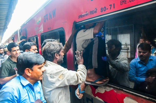 Trains full on holi
