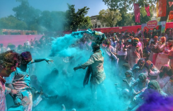 Holi celebration in jaipur