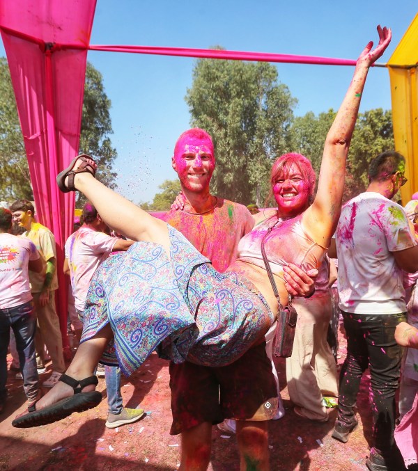 Holi celebration in jaipur