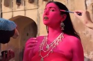 Jaipur Pink Elephant Photoshoot Sparks Outrage Animal Rights Concerns Rise Over Viral Shoot by Russian Photographer