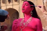 Jaipur Pink Elephant Photoshoot Sparks Outrage Animal Rights Concerns Rise Over Viral Shoot by Russian Photographer