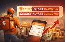swiggy zomato platform fee hike 17.58 iran war food delivery expensive