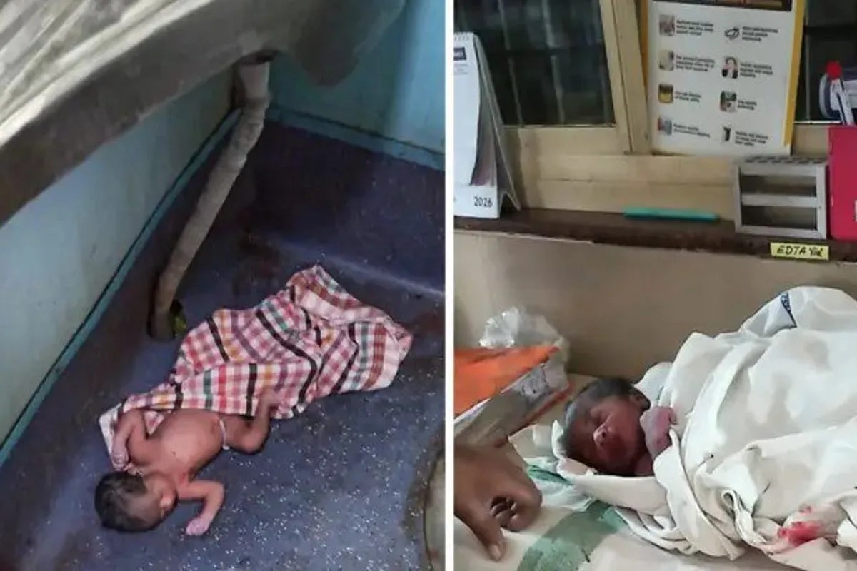 Newborn baby found in train toilet