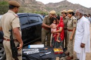 Child kidnapping attempt, Rajgarh crime news, Tahla police investigation, Rajasthan child abduction case, Village kidnapping incident, Kidnappers flee into hills, Suspicious car seizure, Rural crime Rajasthan, Police search operation, Kidnapping attempt foiled, Child rescue incident, Criminal escape case, Rajasthan police action, Car with fake number plates, Village security concern