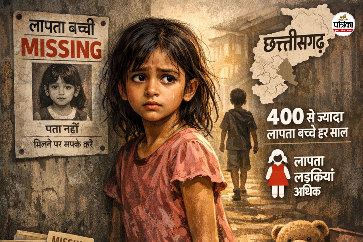 छत्तीसगढ़ में एक साल में 400 बच्चे अब भी लापता! देश में 6वें नंबर पर राज्य, लड़कियों की संख्या अधिक
