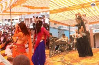 जयपुर में कला के नाम पर फूहड़ डांस करती युवतियां, पत्रिका फोटो