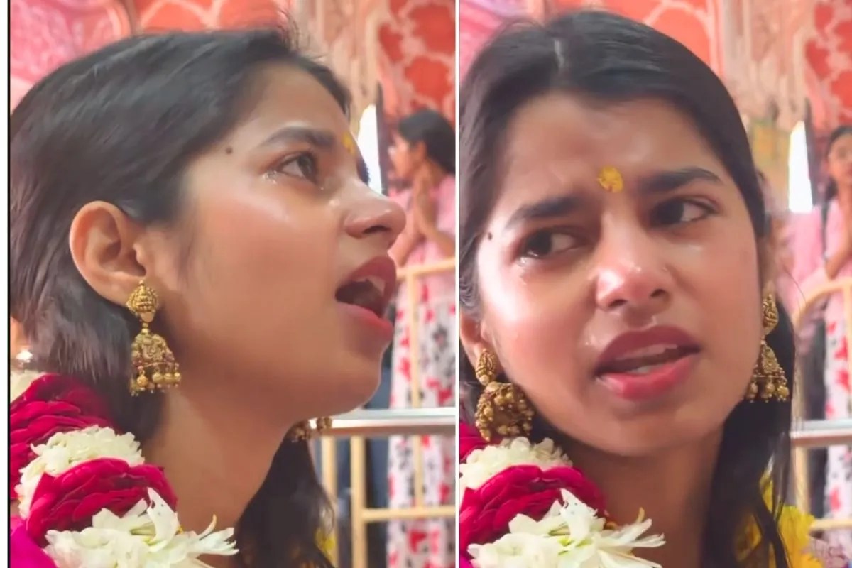 जयपुर के ठाकुर जी के समक्ष मैथिली ठाकुर की भावुकता, आंसू छलक पड़े