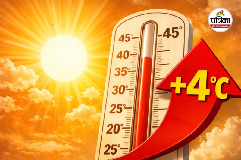 4 डिग्री तक बढ़ सकता है तापमान (photo source- Patrika)